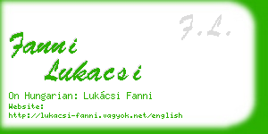 fanni lukacsi business card